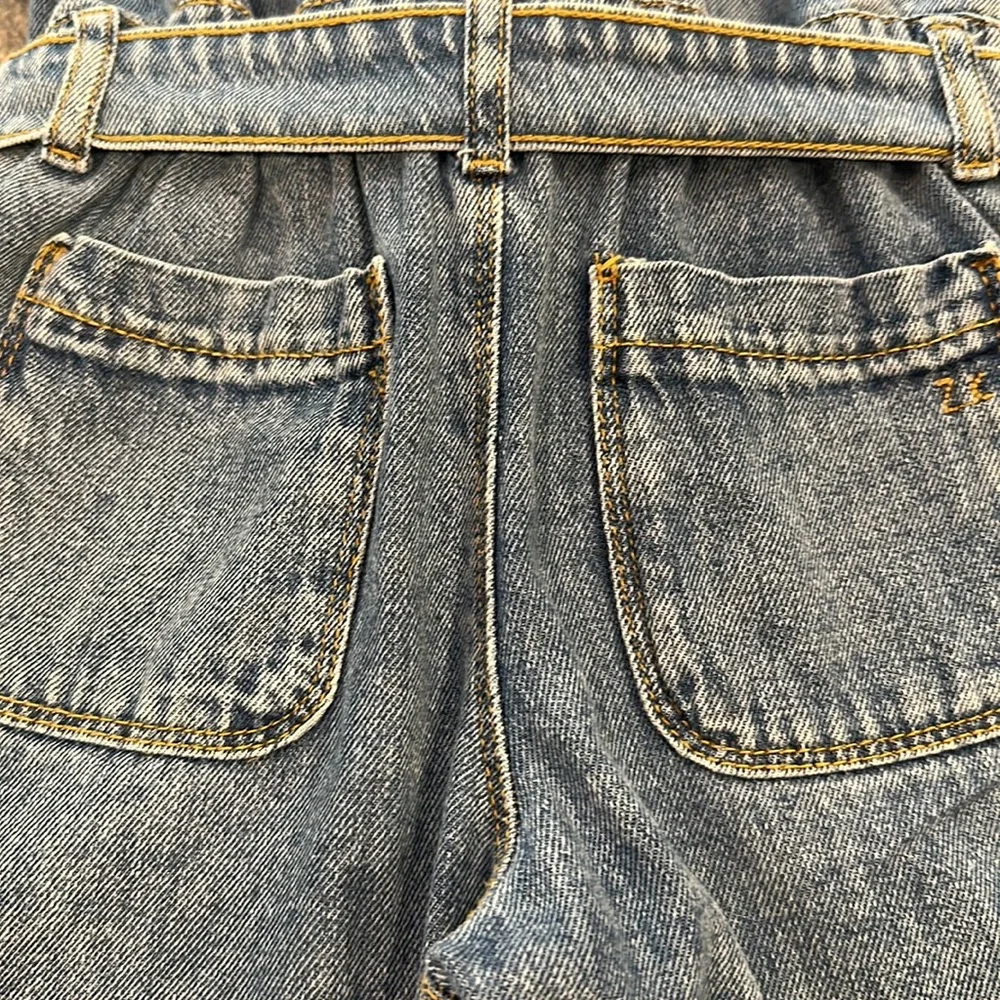 ZARA DENIM JUMPSUIT WITH SHORTS ( ROMPER)